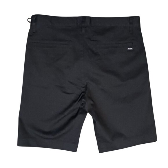 RVCA Black Flat Front Men's Shorts - Picture 2 of 6